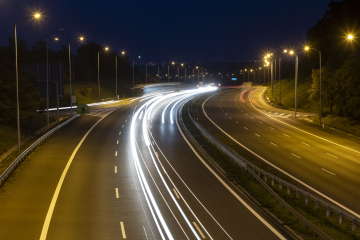 Busy Road At Night