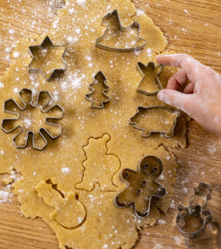 Christmas cookies, cookie cutters