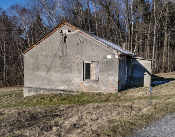 Old abandoned house stock photo