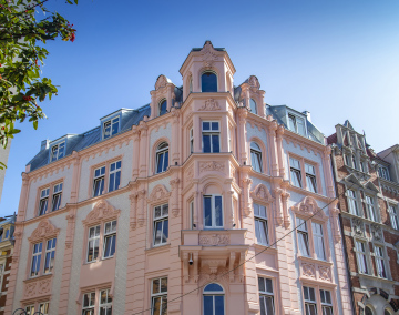 The Pink House in the center of Katowice