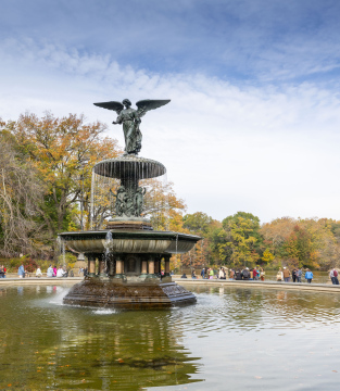 Angel Fountain in Central Park Bethesda Fountain