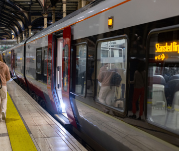 Passenger Train at London Station