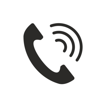 Vector telephone handset, telephone free icon