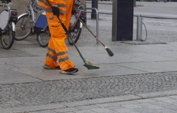 Cleaning sidewalks, municipal services