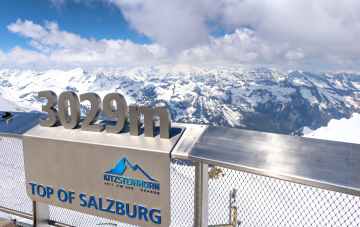 Panorama from the top of Kitzsteinhorn, Kaprun, Austria.