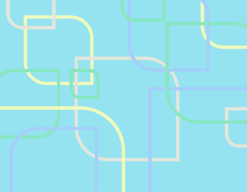 Sky blue vector background with geometric shapes