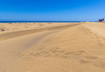 Maspalomas beach and sand dunes.