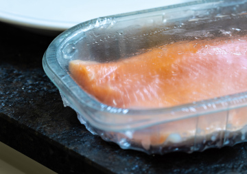 Fish fillet in a package
