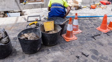 Repair of the Installation at the facade of the building