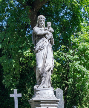 Mary with baby sculpture