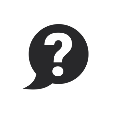 Question mark in comic speech bubble, vector icon