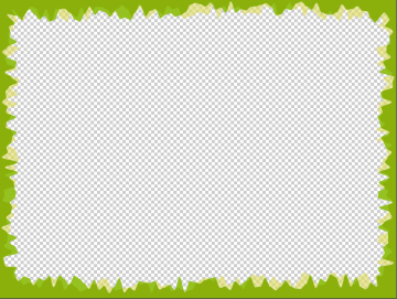 Green frame with uneven edges, vector