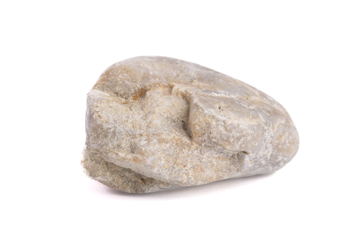 Stone on White Background